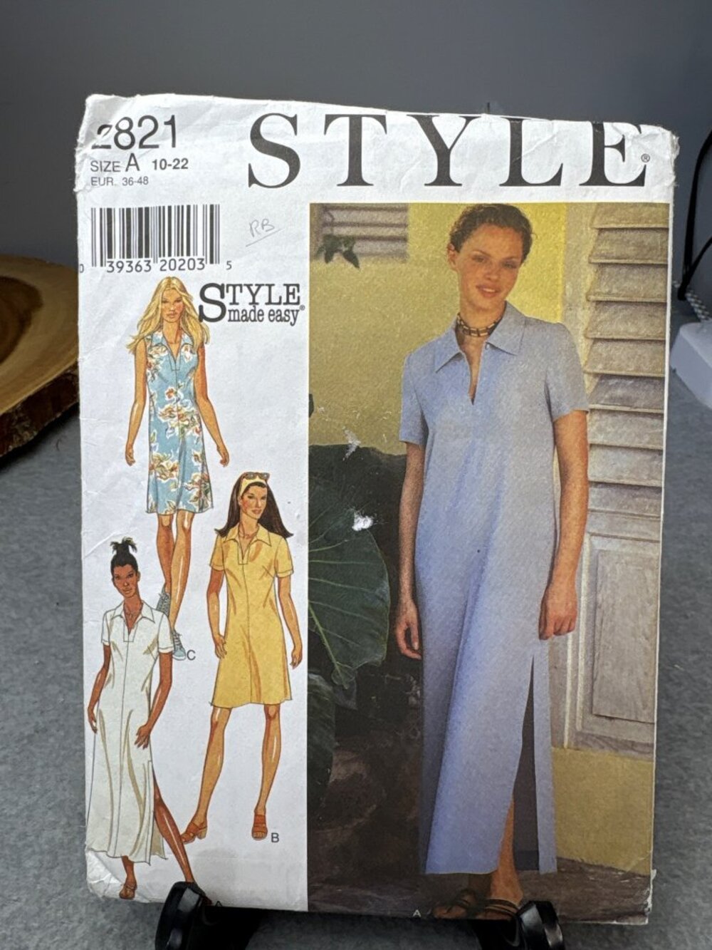 Style Sewing Pattern 2821 Polo Collar Dress Size 10 12 14 16 18 20 22 Uncut 1996